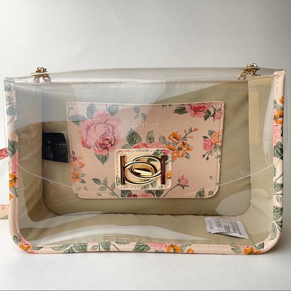 BEBE Clear/Floral Shoulder Bag - Picture 8 of 9